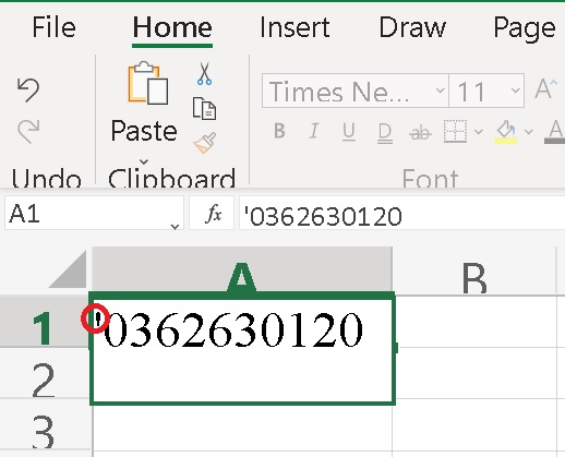 How to add zeros in Excel at the beginning