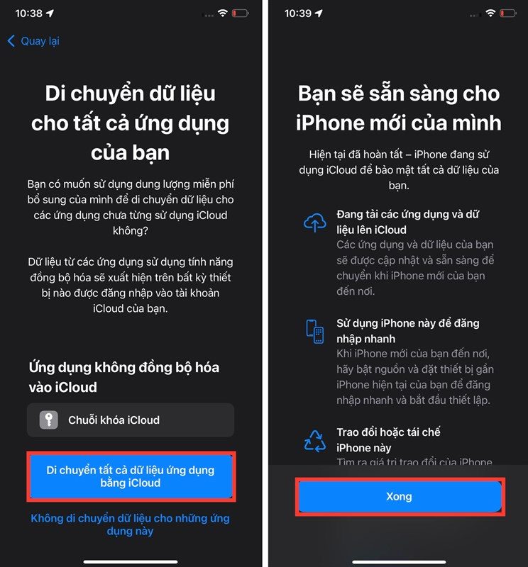 Cách chuyển dữ liệu từ iPhone sang iPhone bằng iCloud