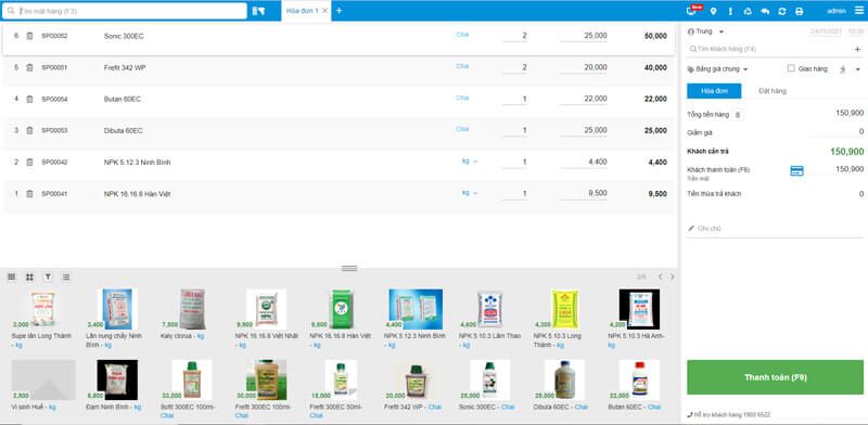 phần mềm quản lý bán vật tư nông nghiệp