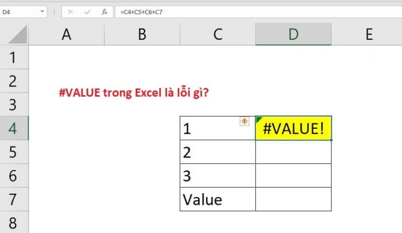 6 lỗi VALUE trong Excel và cách sửa lỗi nhanh chóng