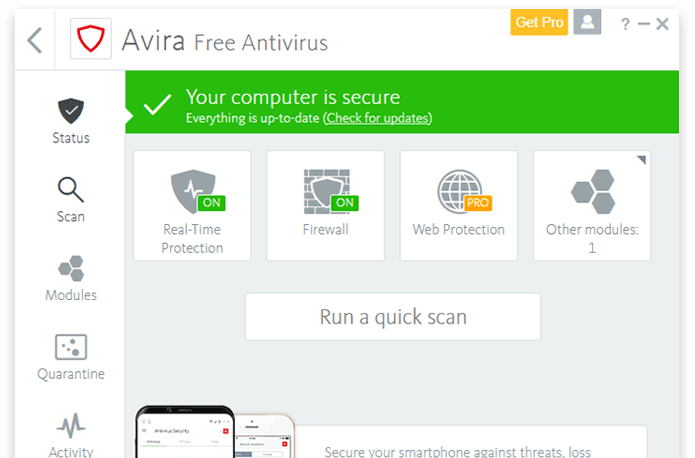 phần mềm diệt virus Avira