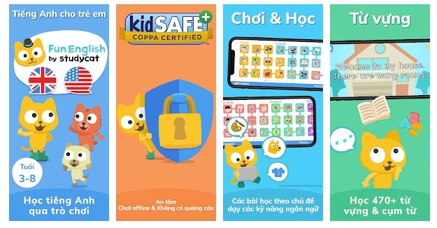 app học tiếng anh cho trẻ