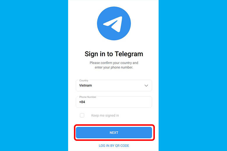 Telegram không gửi mã code do sử dụng Số điện thoại không đúng