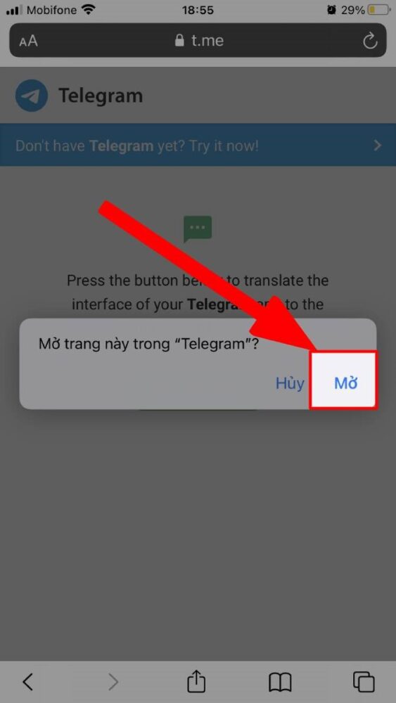 Làm thế nào để cài tiếng Việt cho Telegram trên điện thoại