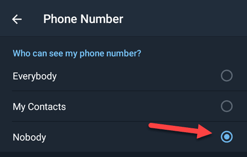 Cách ẩn số điện thoại trên Telegram