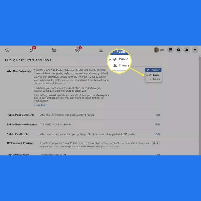 cách bật nút theo dõi trên Facebook bằng máy tính