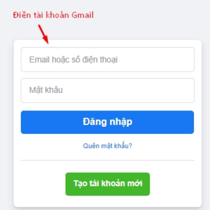Cách đăng nhập Facebook bằng Gmail