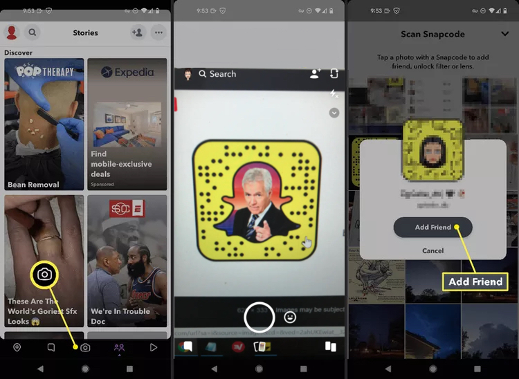 Gửi kết bạn trên Snapchat bằng Snapcode