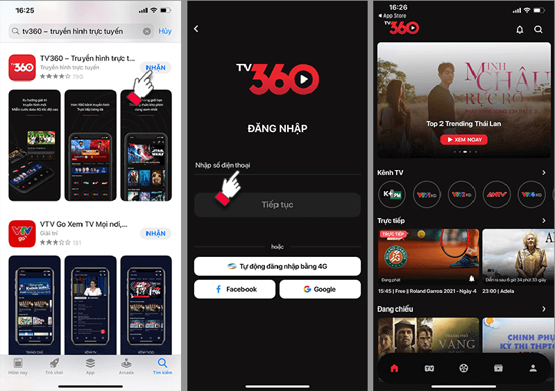 TV360 - ứng dụng xem World Cup trực tuyến
