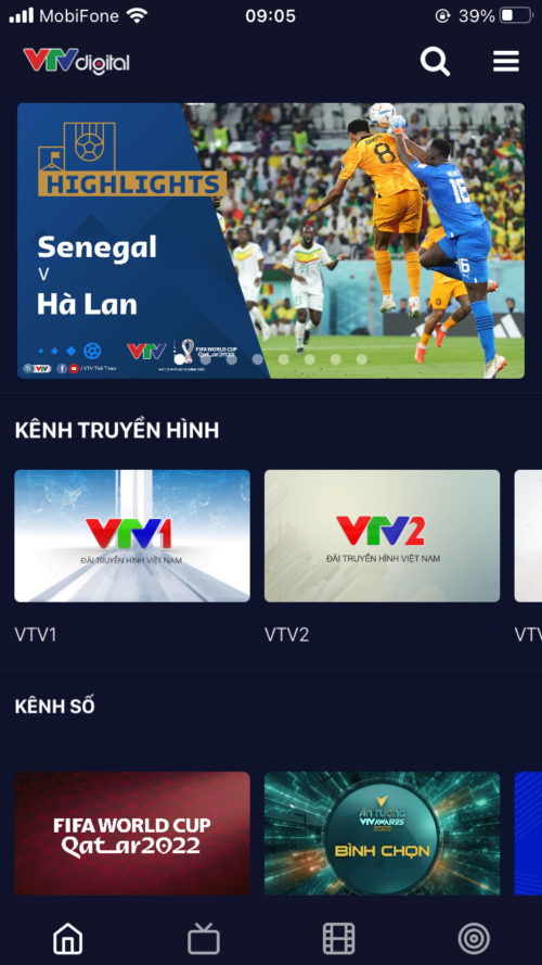 Cách xem bóng đá trên ứng dụng VTV Go