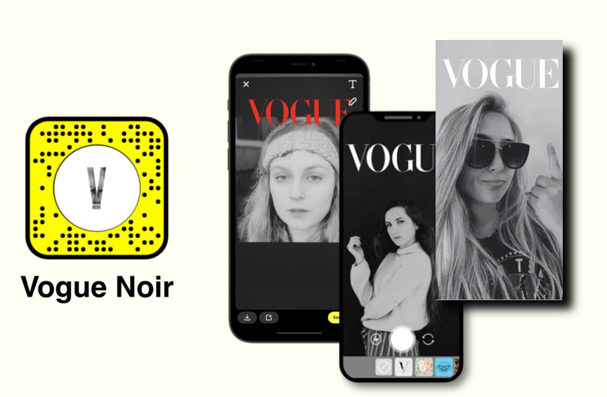Vogue Noir - Filter hoài cổ đẹp trên Snapchat