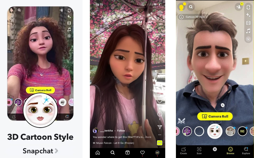 Filter anime đẹp trên Snapchat