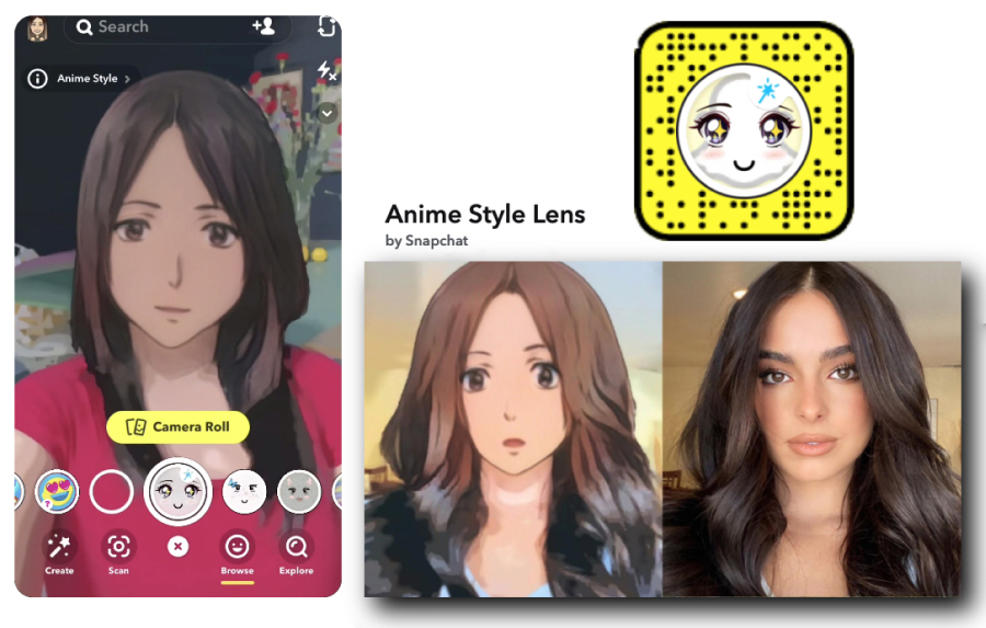 Anime - Filter hoạt hình trên Snapchat