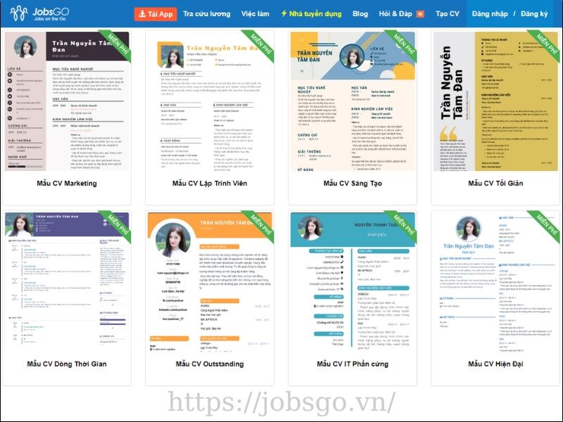 Thiết kế CV chuyên nghiệp với CV GO từ JobsGO