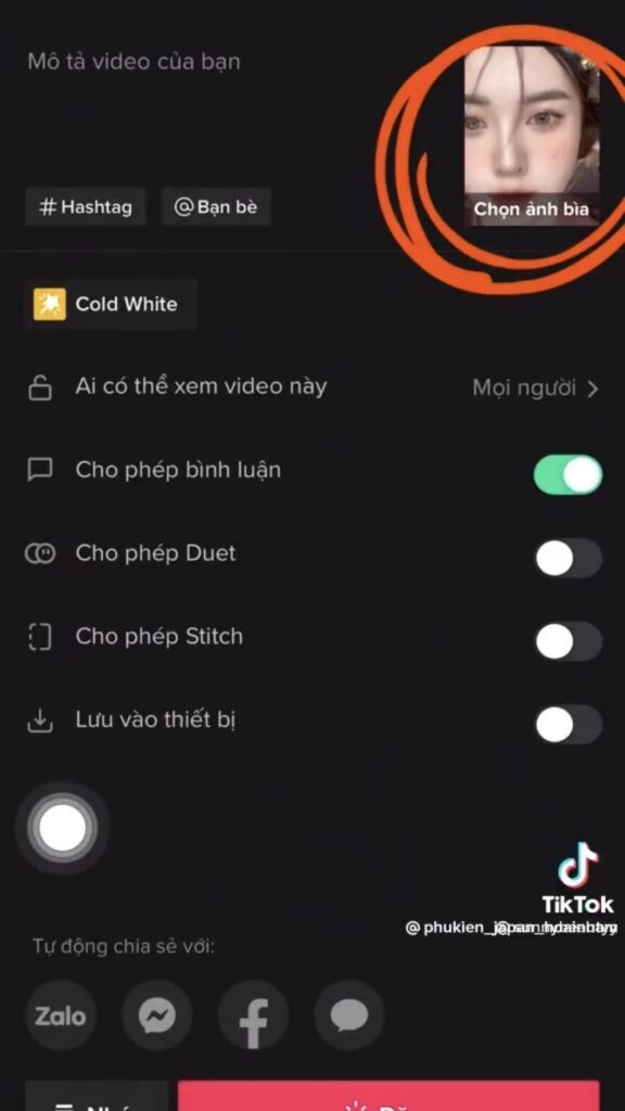 Hướng dẫn cách lưu ảnh trên TikTok qua video vừa quay 