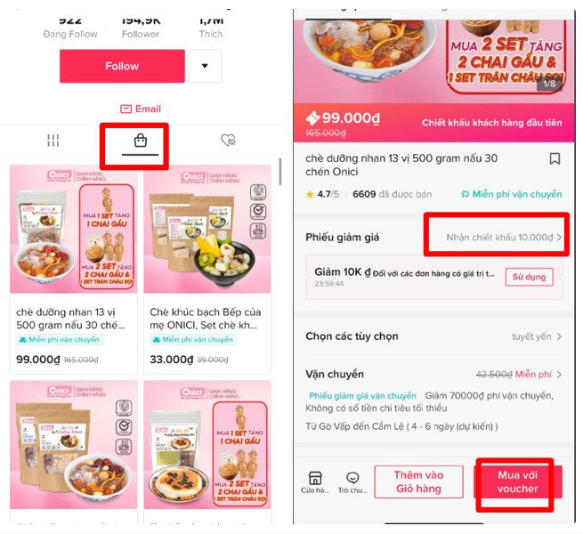 Cách lấy mã giảm giá TikTok cho người mới