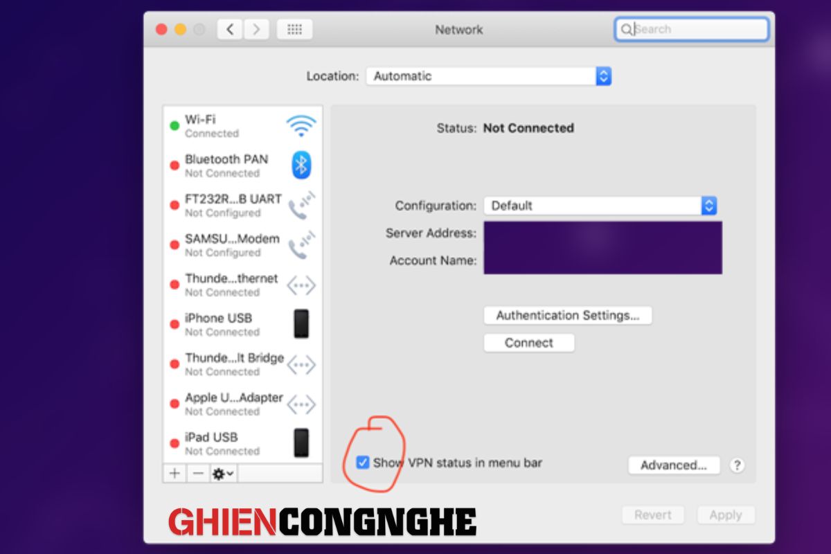 Hướng dẫn đổi VPN cho Macbook