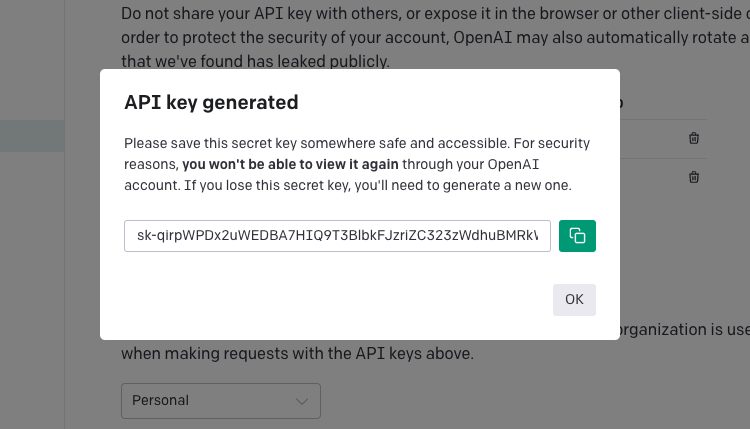 Get your ChatGPT API key