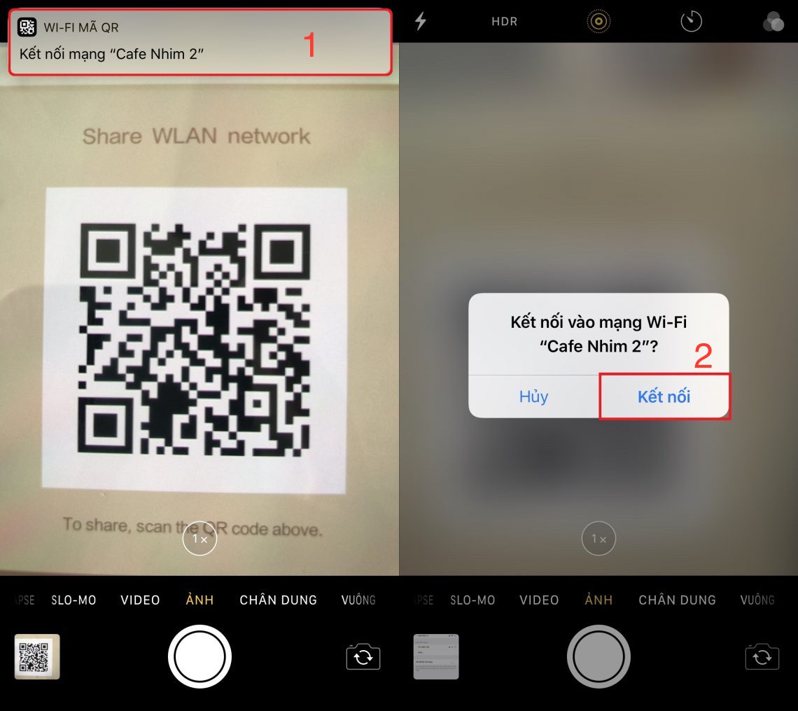 How to scan WiFi QR code on iPhone