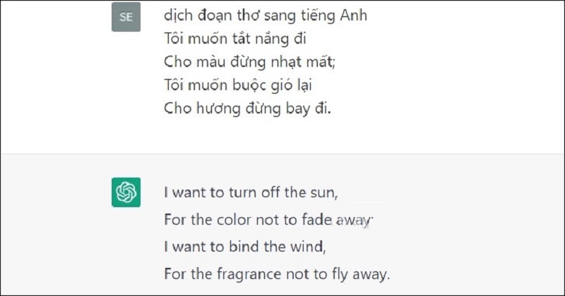 Cách dùng ChatGPT dịch tiếng Anh sang tiếng Việt