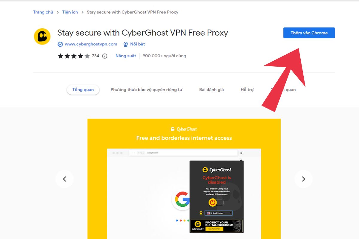 Cách sử dụng VPN free cho Chrome