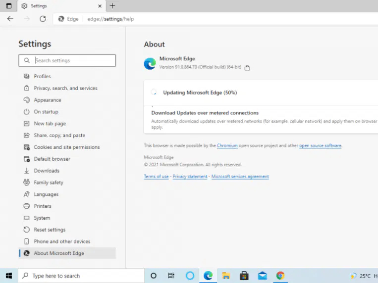 Cách cập nhật Microsoft Edge trên Windows 10/11