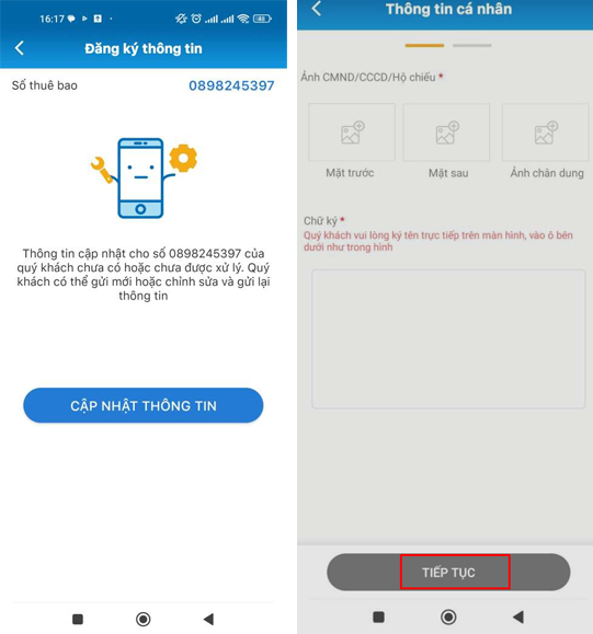 Cách đăng ký sim chính chủ MobiFone tại nhà bằng app My MobiFone