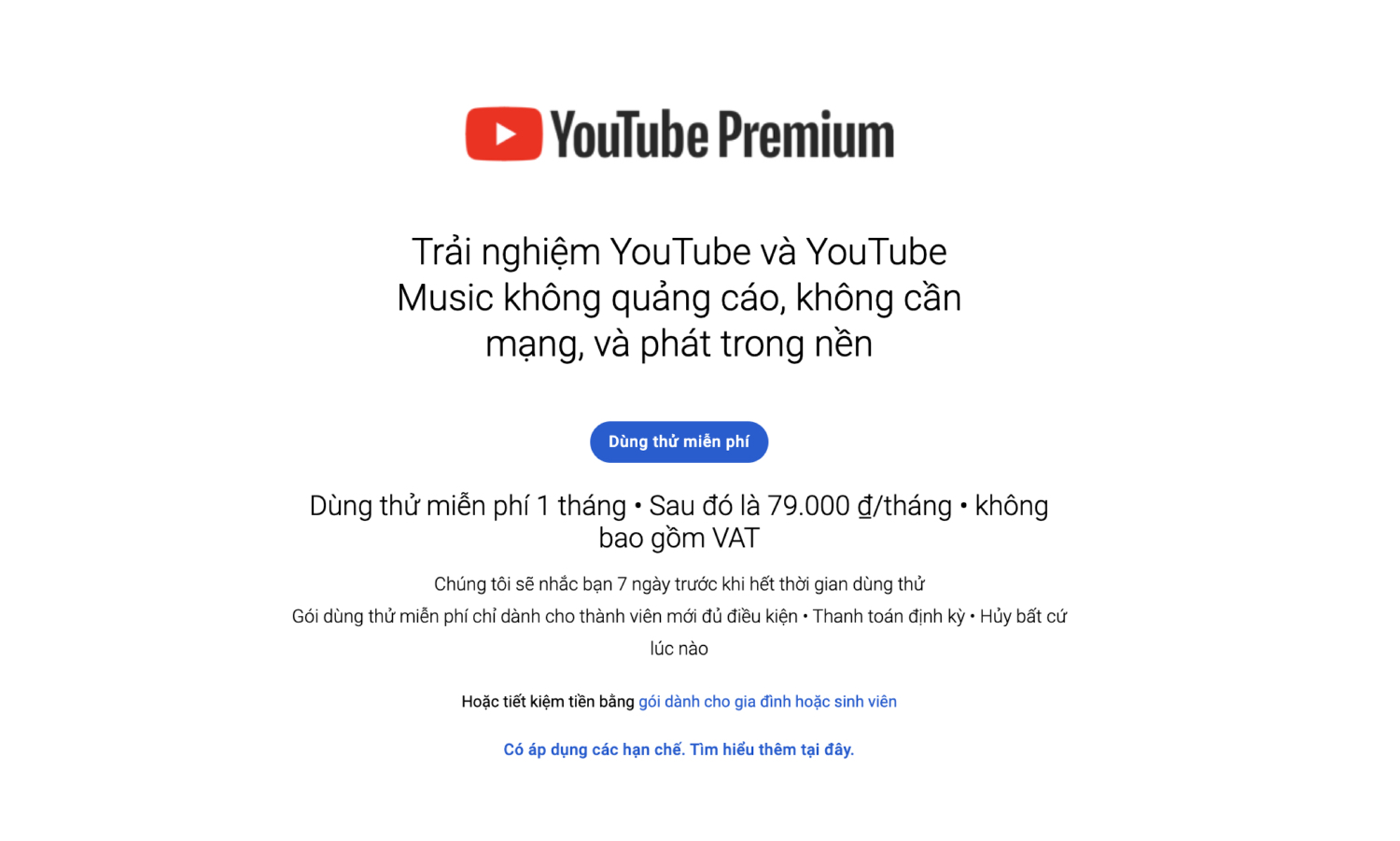 Cách đăng ký YouTube Premium trên máy tính