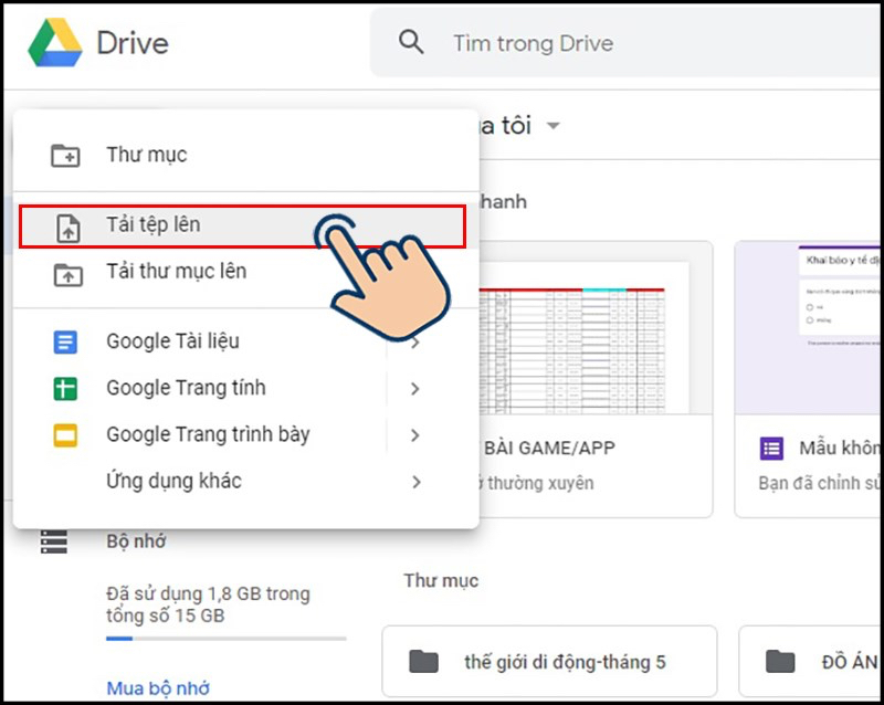 Cách gửi video dung lượng lớn qua Zalo bằng cách kết nối Google Drive