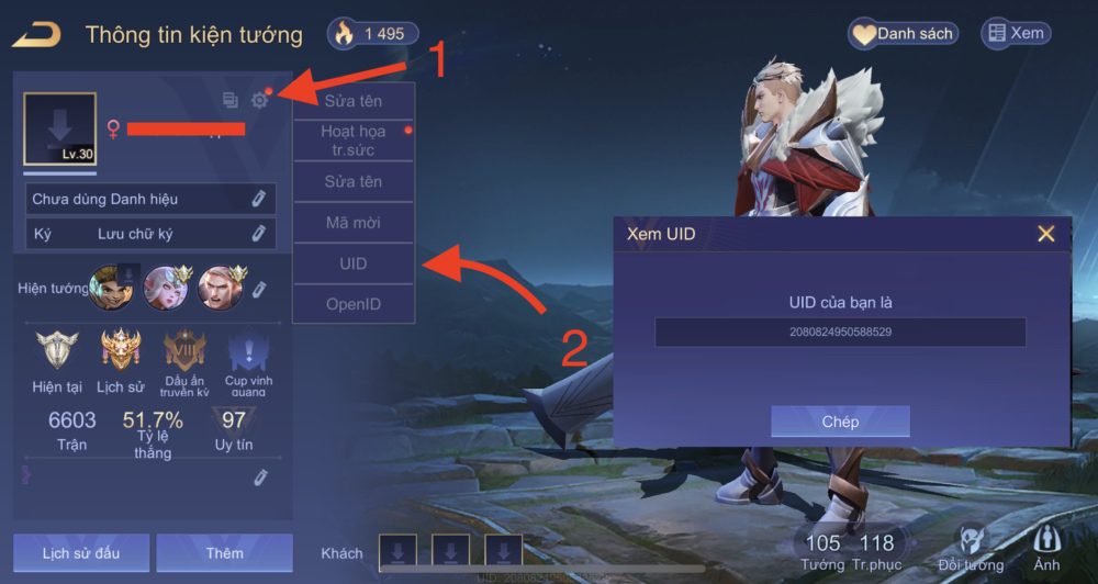 Cách lấy UID Liên Quân Mobile như thế nào?