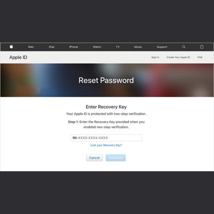 thay đổi mật khẩu Apple ID