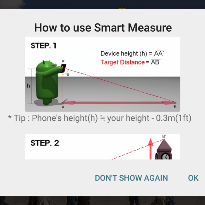 app đo độ cao bên trên điện thoại cảm ứng Android Smart Measure