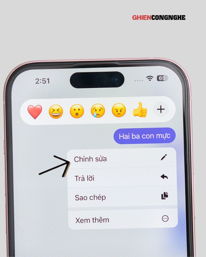 Messenger đã cho phép chỉnh sửa tin nhắn sau khi gửi