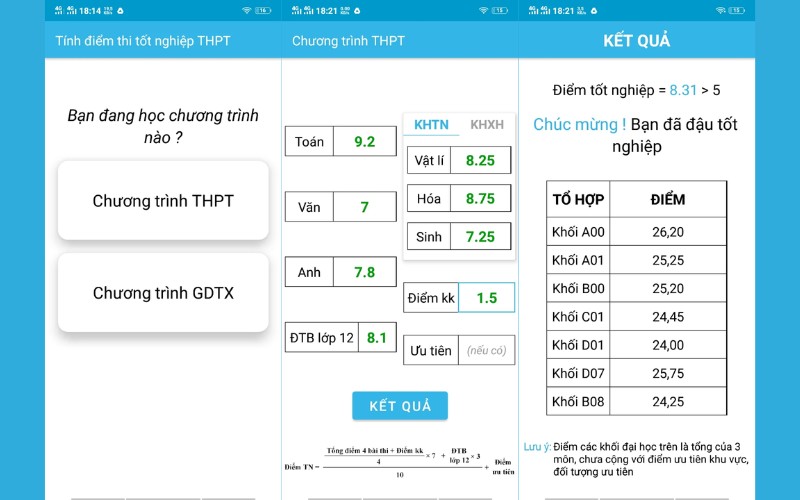 App Tính điểm thi THPT 2024