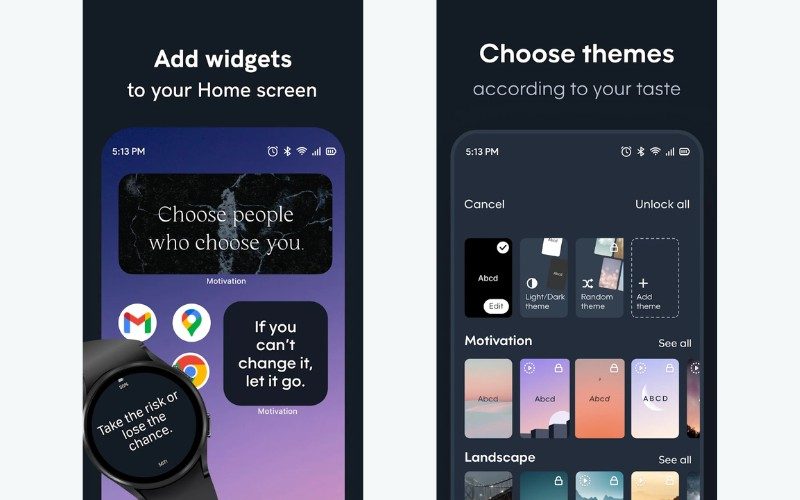 Top 12 app trang trí điện thoại đẹp nhất cho iPhone, Android app trang trí điện thoại bằng câu quotes Motivation – Daily Quotes