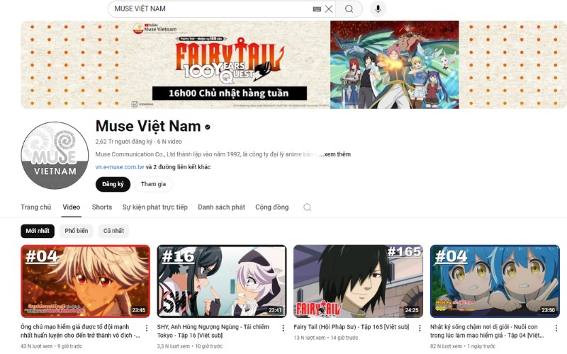 app xem phim anime vietsub Muse Việt Nam