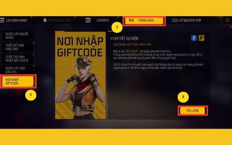 Cách nhập mã code Free Fire trên điện thoại, máy tính