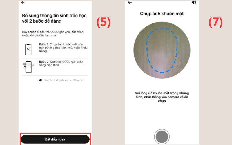 Cập nhật sinh trắc học Techcombank