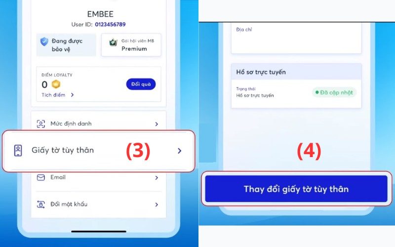 Cài sinh trắc học trên app MBBank