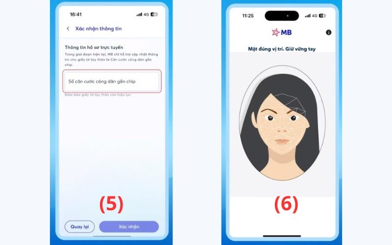 Cài sinh trắc học trên app MBBank