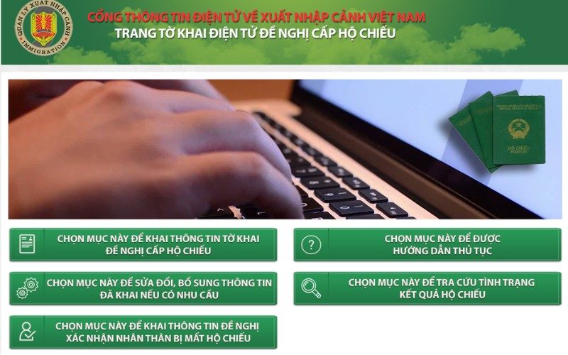 Hướng dẫn làm hộ chiếu online trên điện thoại qua Cục xuất nhập cảnh