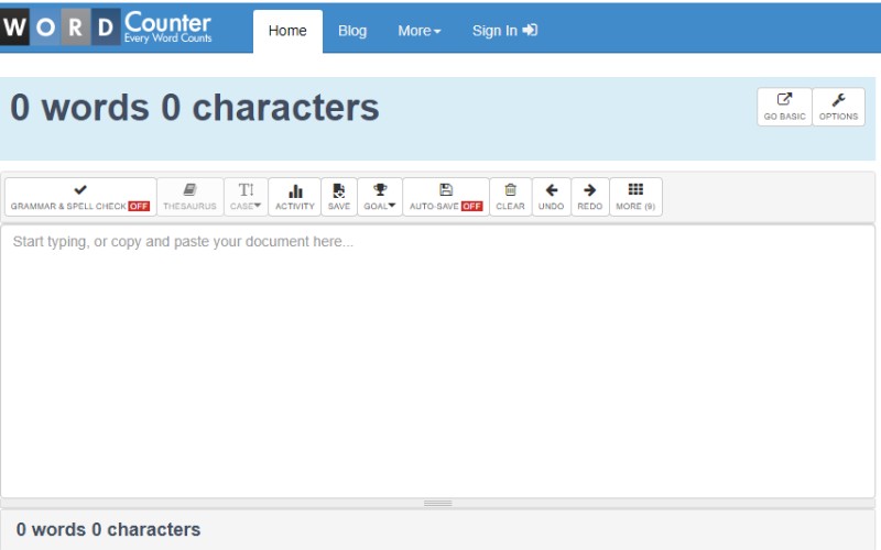 app đếm chữ wordcounter.net