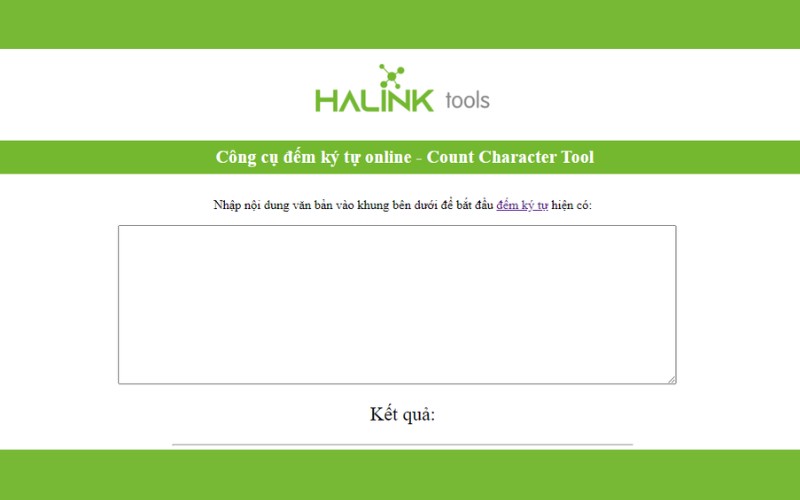 công cụ đếm chữ online chính xác Halink