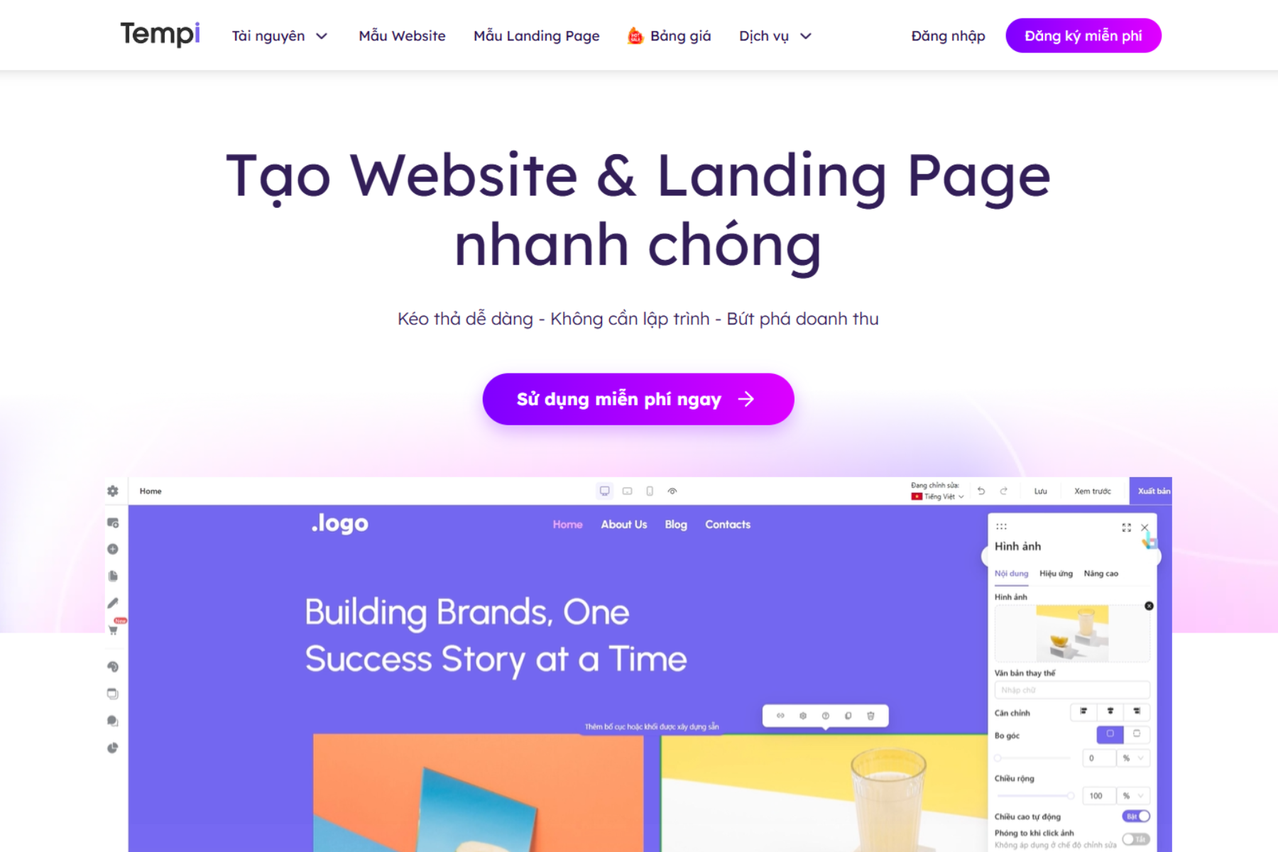 Tempi - Nền tảng thiết kế website chuyên nghiệp mở lối cho doanh nghiệp bứt phá trong kỷ nguyên số Tempi - Nền tảng thiết kế website chuyên nghiệp mở lối cho doanh nghiệp bứt phá trong kỷ nguyên số
