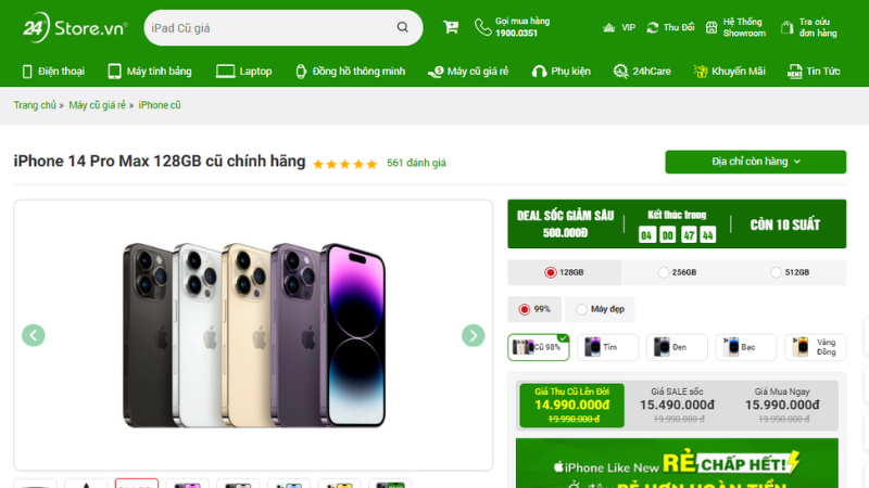 iPhone 14 Pro Max cũ bỗng 'hút khách' trở lại sau thời gian 17 Pro Max ra mắt